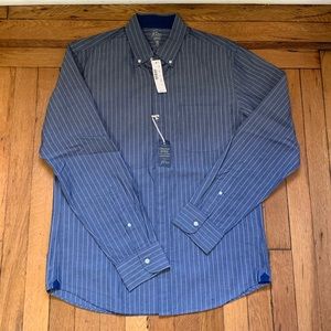 Indigo blue and white j.crew men’s shirt